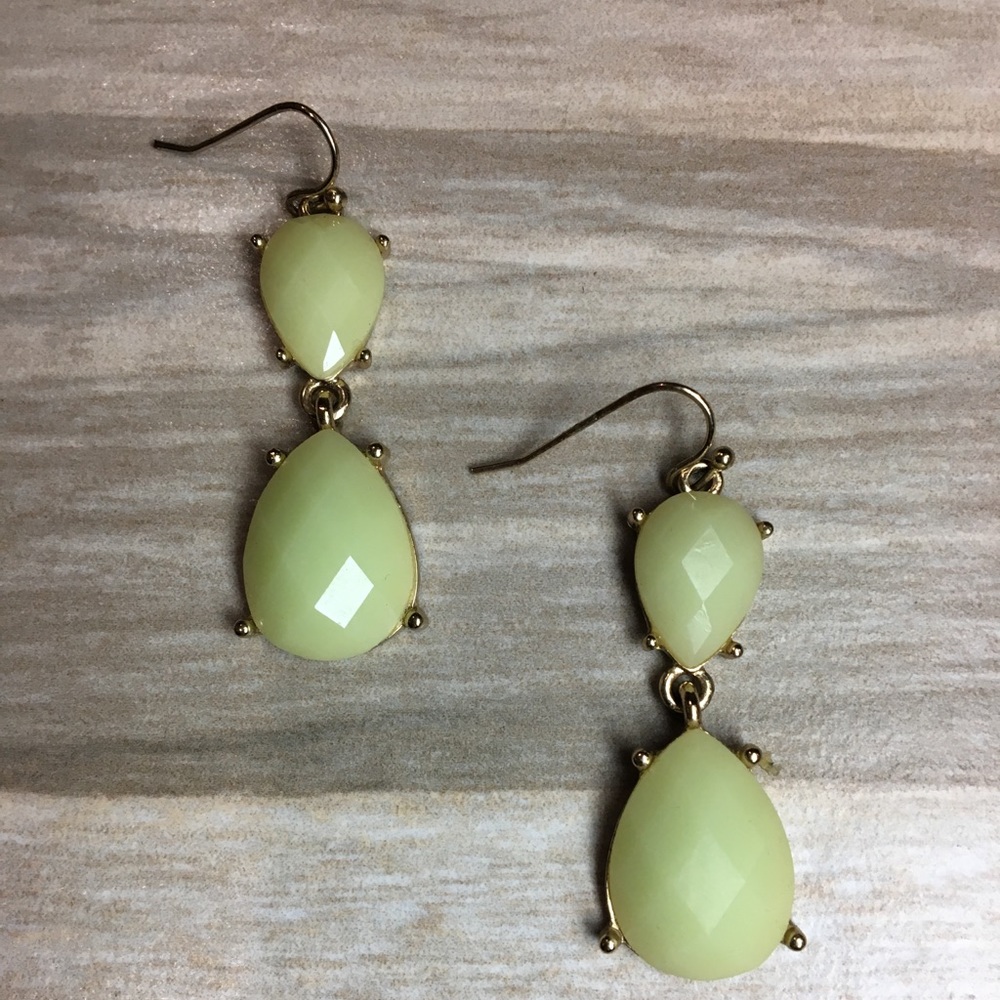Goldstone Mint Teardrop Earings